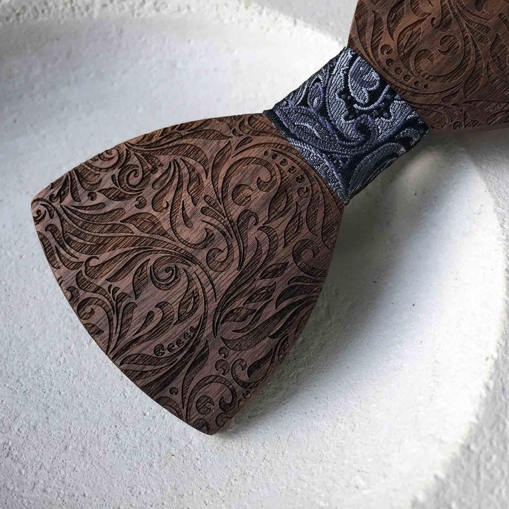 Men's Wooden Bow Tie - Picture 2 of 8
